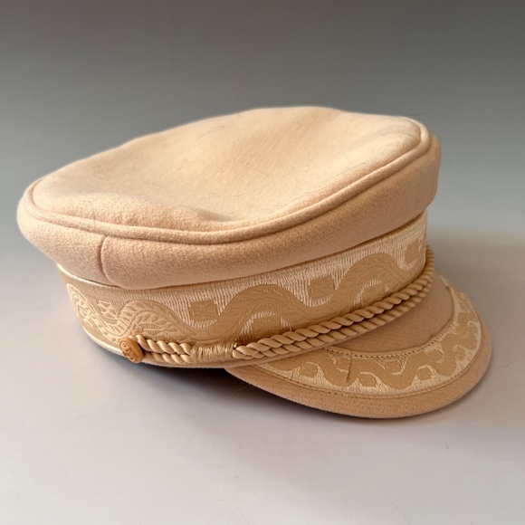 Lack of Color Riviera Cap Gold Medium 57cm Cream Baker Boy Military Hat main image 4
